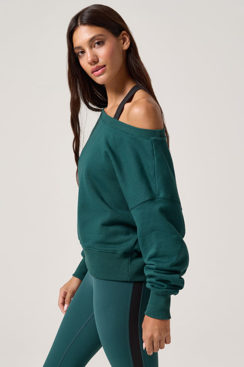 La Vida Off The Shoulder Sweatshirt