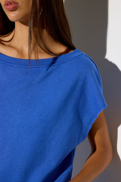 La Vida Short Sleeve Off The Shoulder Sweatshirt
