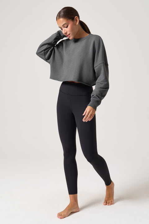 Cosmic Veil Drina Crop Crew Sweatshirt
