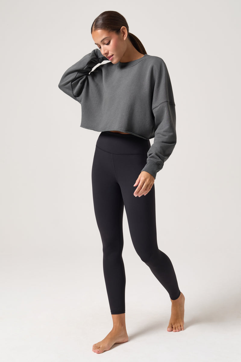Cosmic Veil Drina Crop Crew Sweatshirt