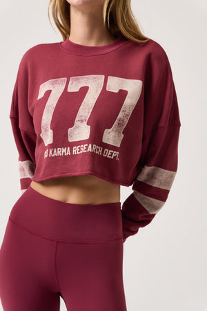 777 Drina Crop Crew Sweatshirt