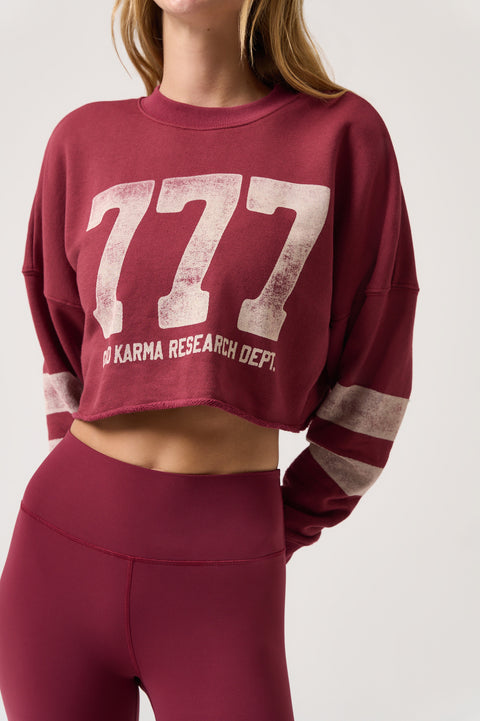 777 Drina Crop Crew Sweatshirt