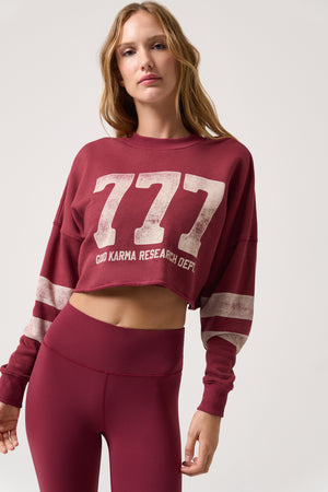 777 Drina Crop Crew Sweatshirt