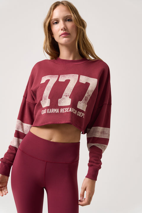 777 Drina Crop Crew Sweatshirt