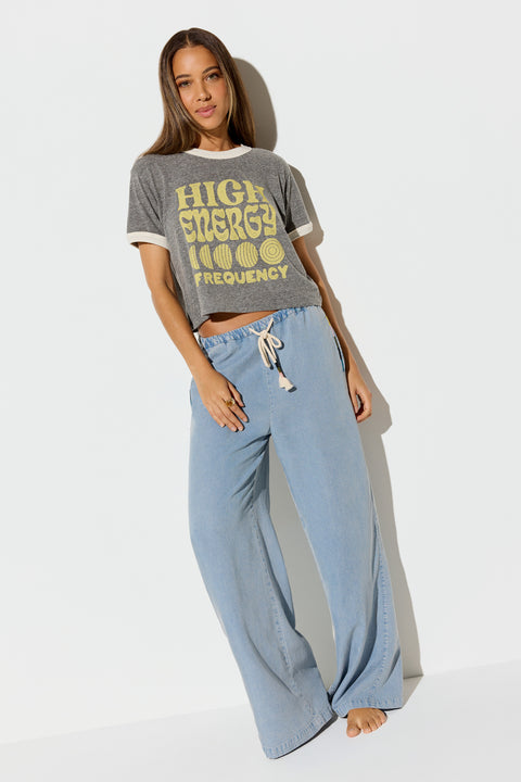 Toluca Chambray Wide Leg Pant