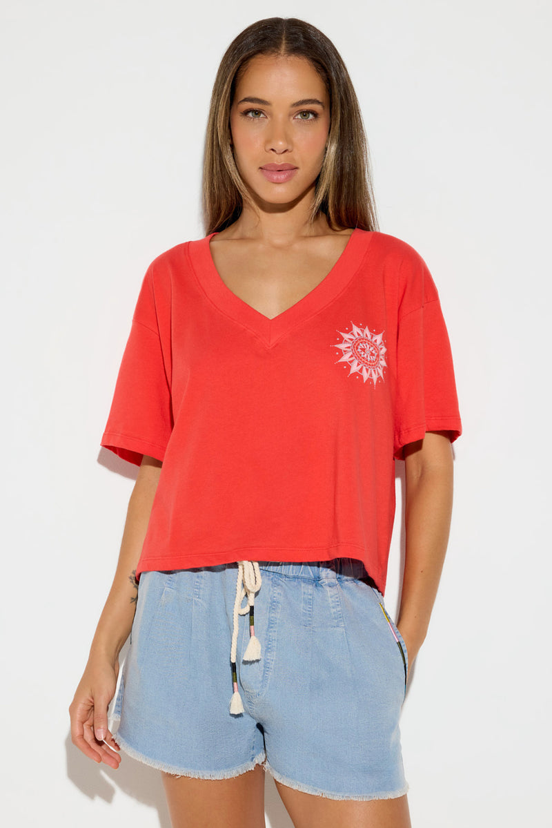 Felize Short Sleeve V-Neck Tee