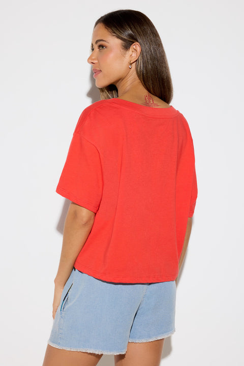 Felize Short Sleeve V-Neck Tee