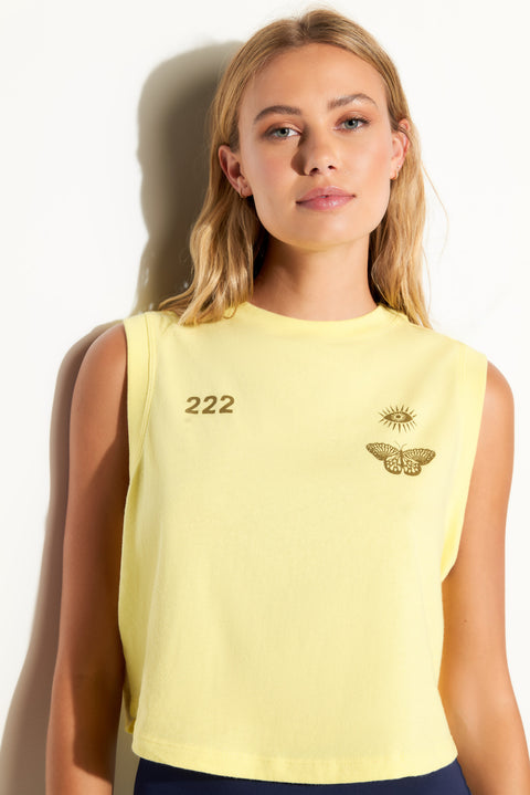 222 Butterfly Crawford Crop Tank