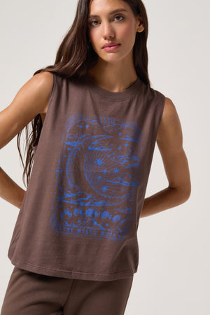 Mystic Moon Vibe Cotton Tank
