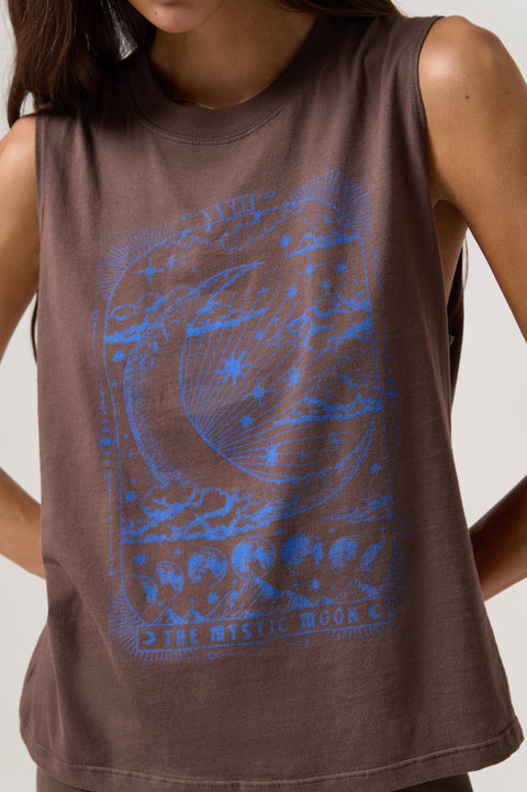 Mystic Moon Vibe Cotton Tank