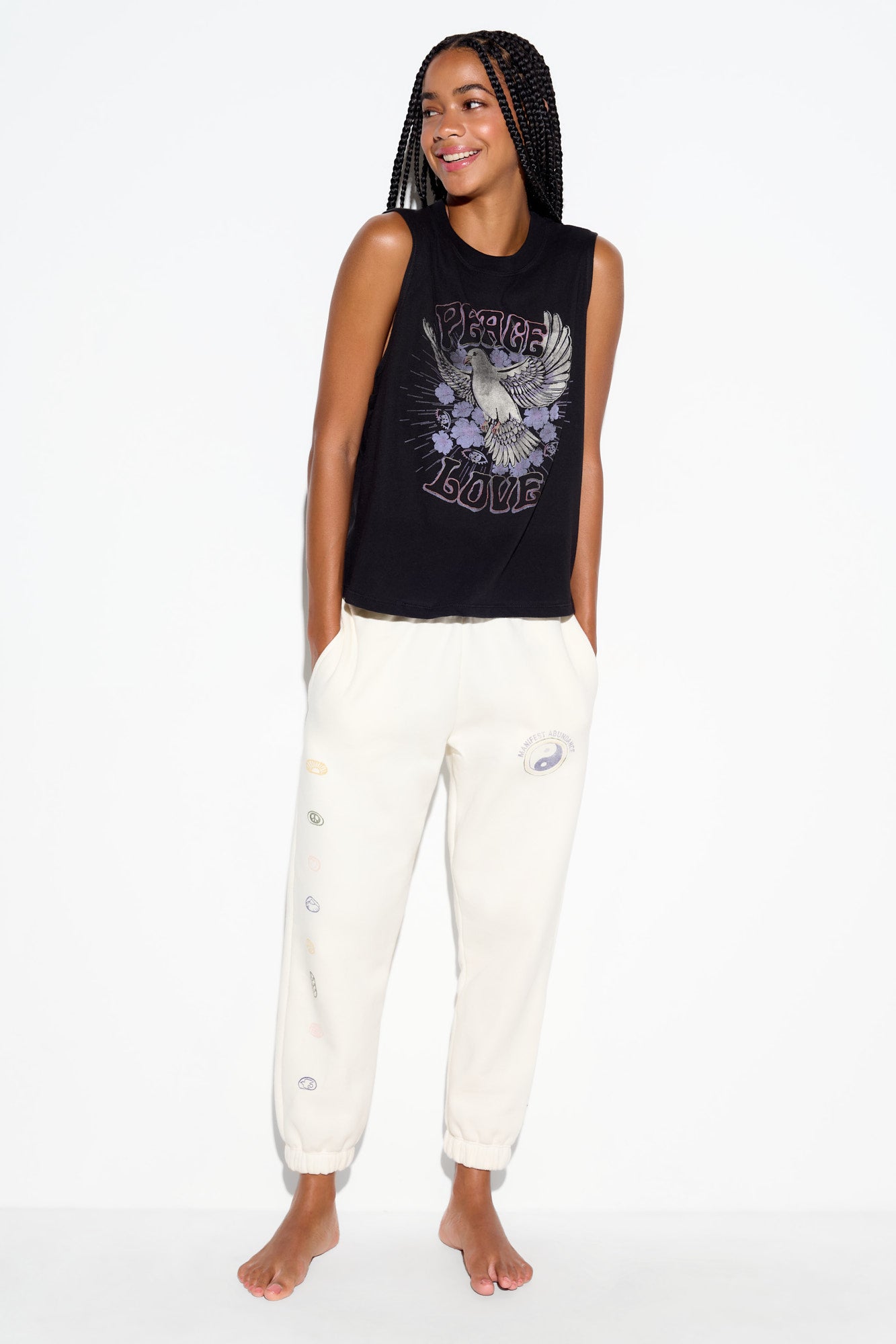 Buy the Peace Love Vibe Tank: Yoga Tank for Everyday Wear