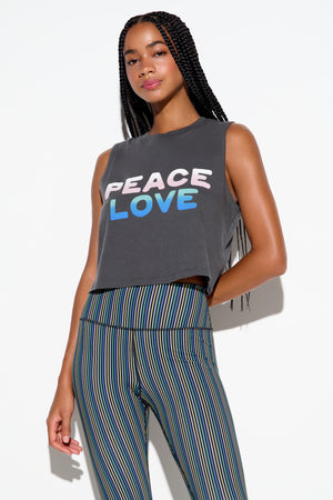 Peace Love Spirit Crop Tank