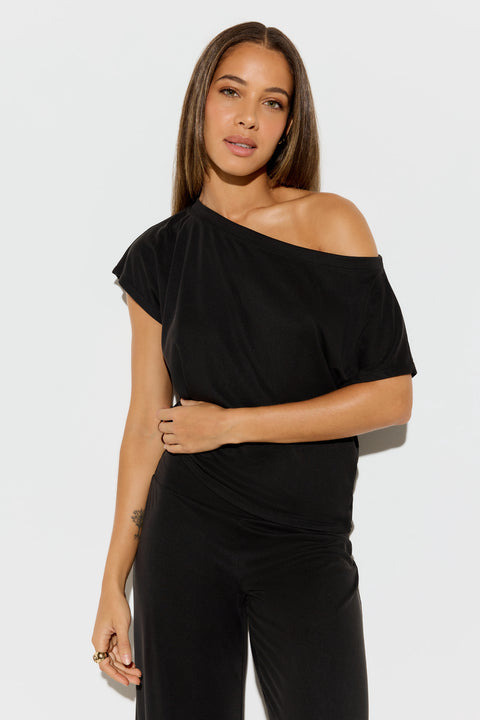 Zen Rib Asha Off The Shoulder Top