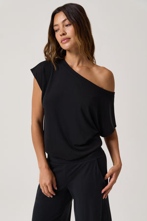 Zen Rib Asha Off The Shoulder Top