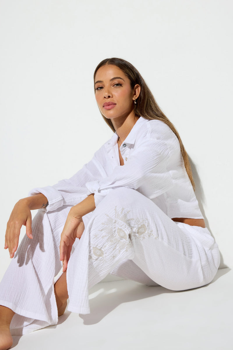 Page Gauze Straight Leg Pant