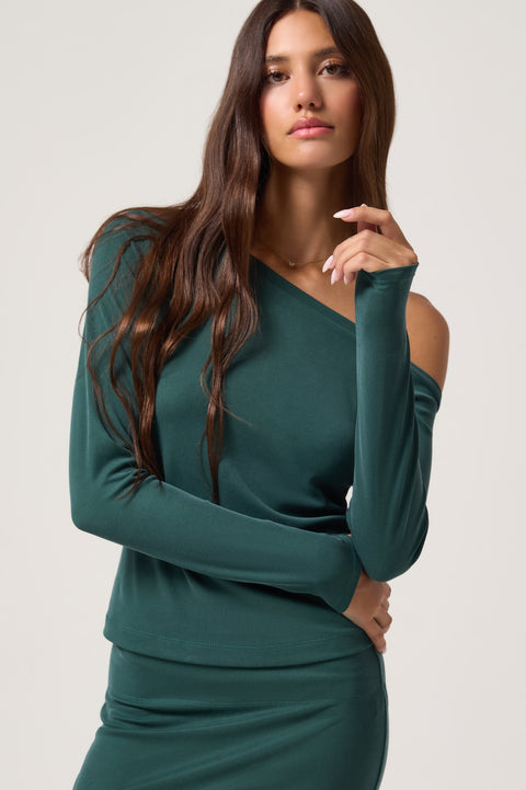 Zen Rib Celine Off The Shoulder Top