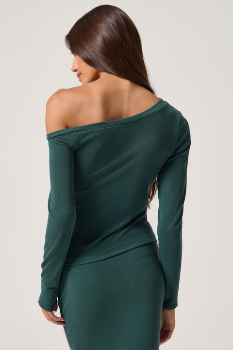 Zen Rib Celine Off The Shoulder Top
