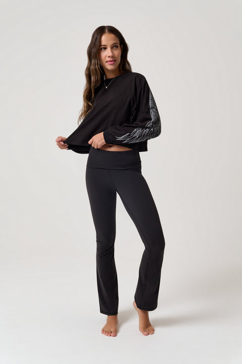 Halo Drift Crop Long Sleeve Tee