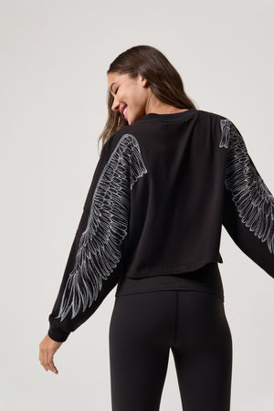 Halo Drift Crop Long Sleeve Tee