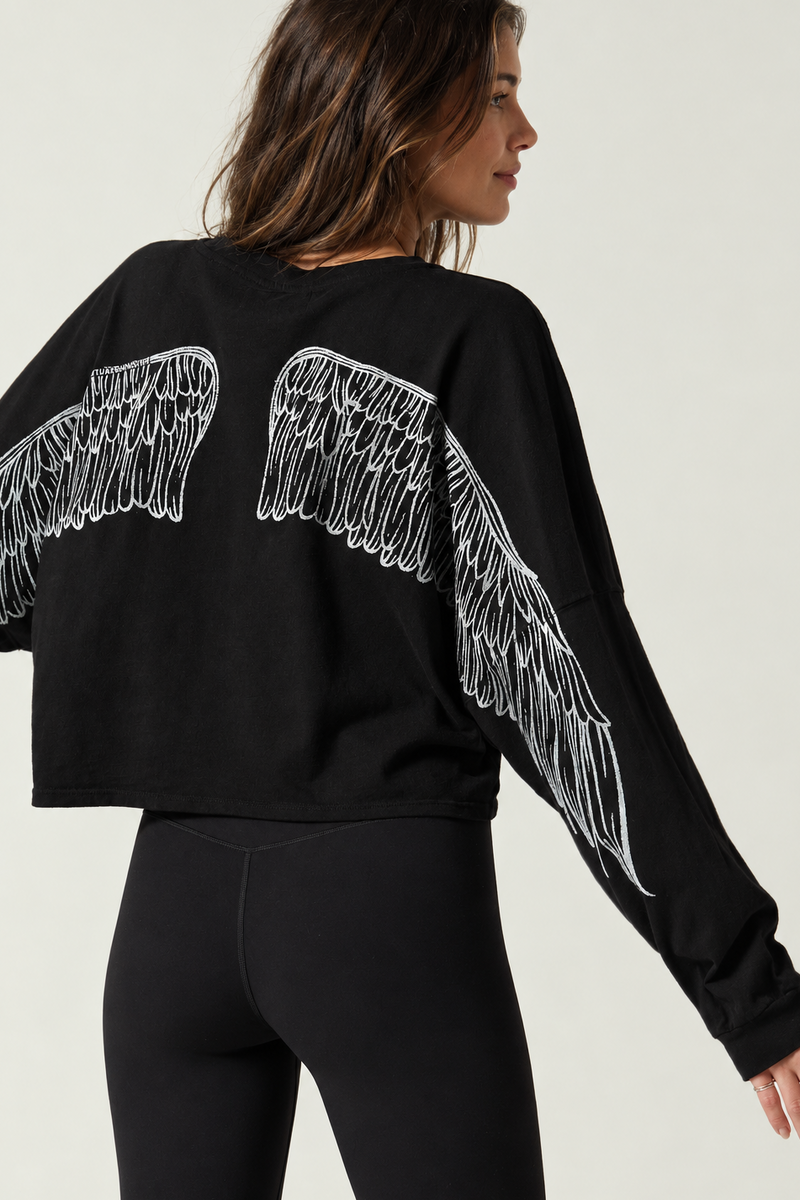 Halo Drift Crop Long Sleeve Tee