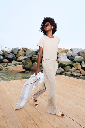 Mika Slub Wide Leg Pant