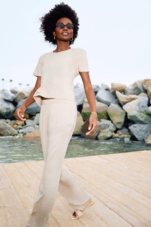 Mika Slub Wide Leg Pant