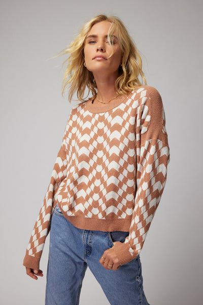 Crimp Yarn Gemma Sweater-Canyon Geo | Spiritual Gangster