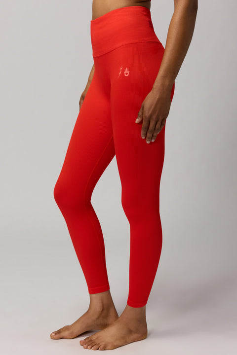 Amour Strap Leggings - Red