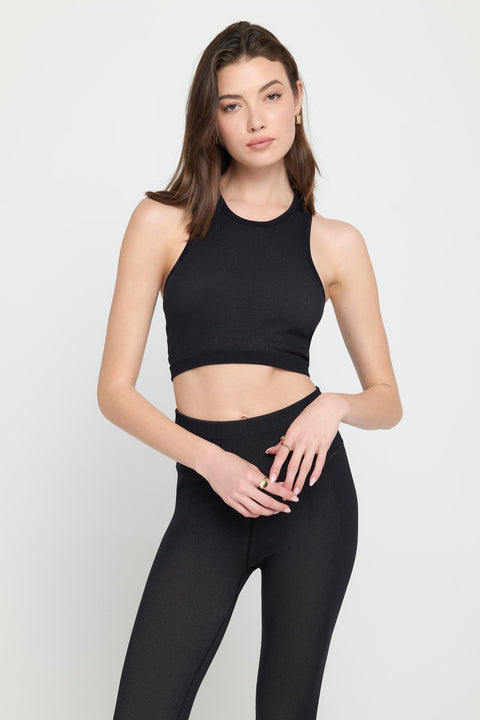 Icon Jacquard Crop Tank