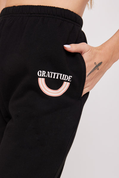Practice Gratitude Heritage Joggers in Vintage Black — – a