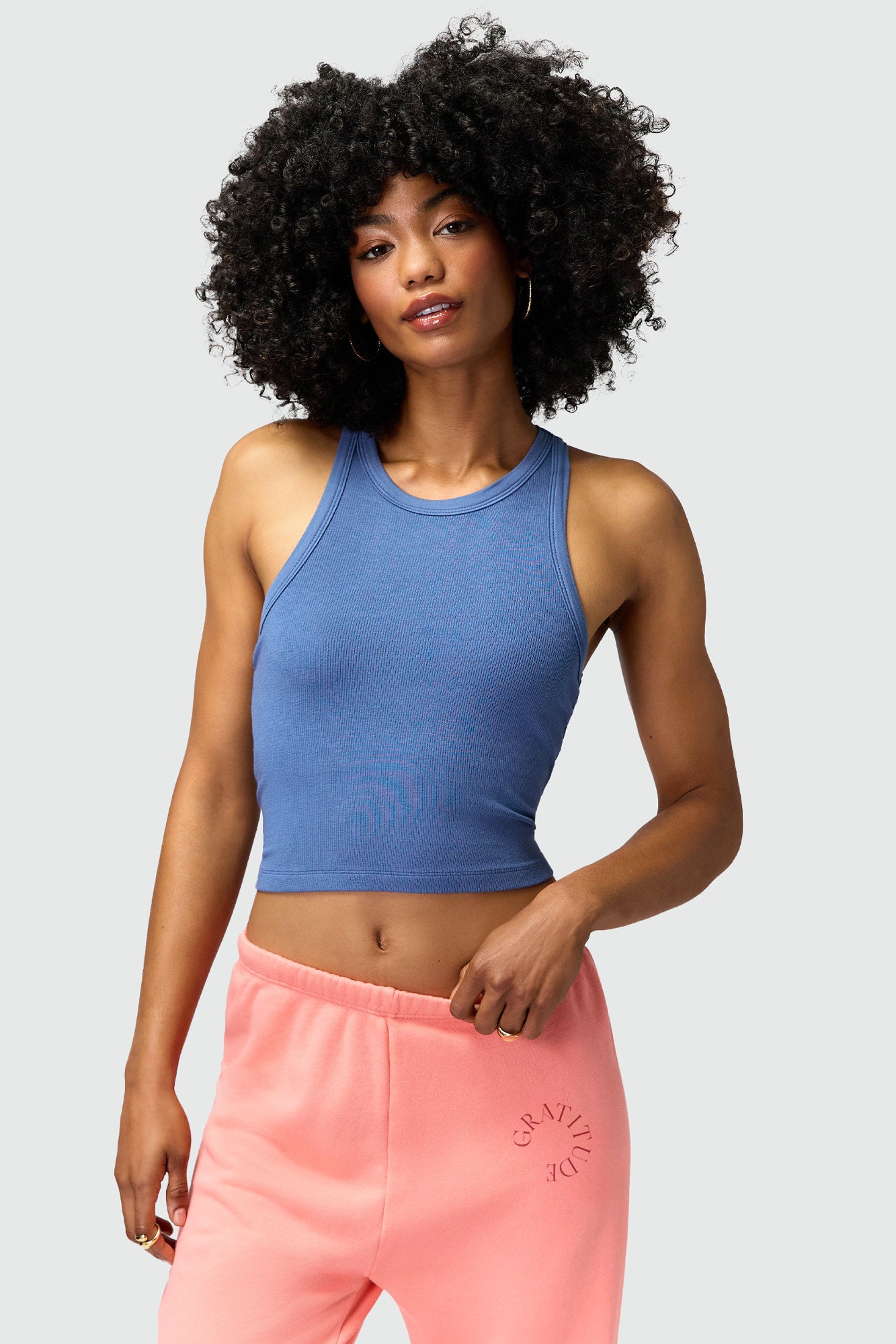 Tori Crop Tank Pacific Blue | Spiritual Gangster