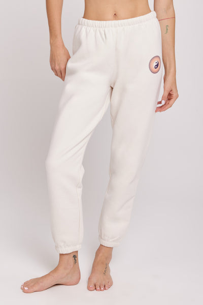 Yin Yang Malibu Sweatpant-Wht Sand