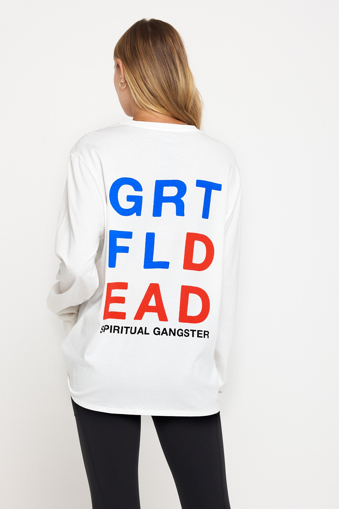 Gd Skull Long Sleeve Tee-Cream | Spiritual Gangster