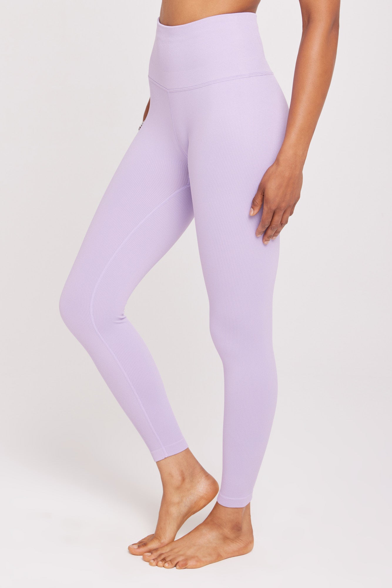 Lilac Ribbed Leggings – SKNZ