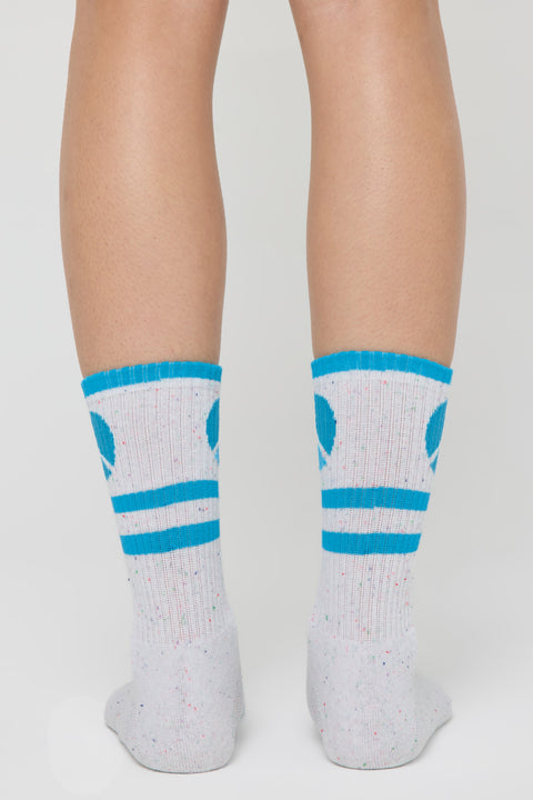 Peace Stripe Crew Sock