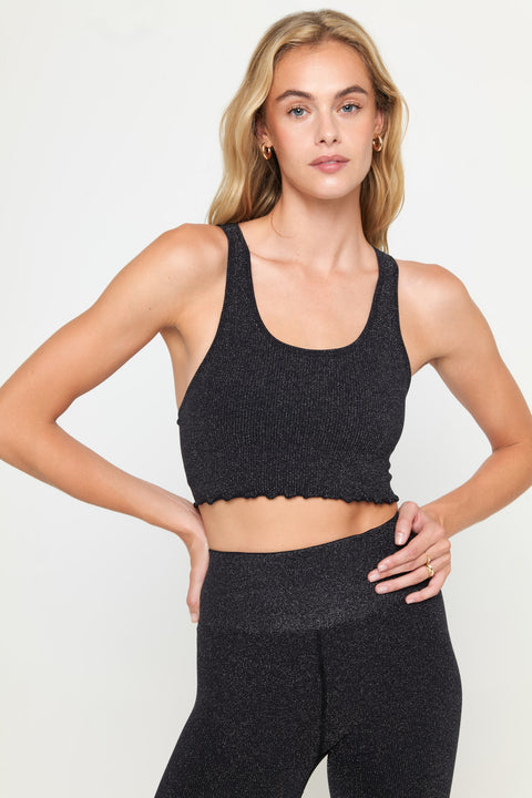 Amor Shimmer Crop Tank