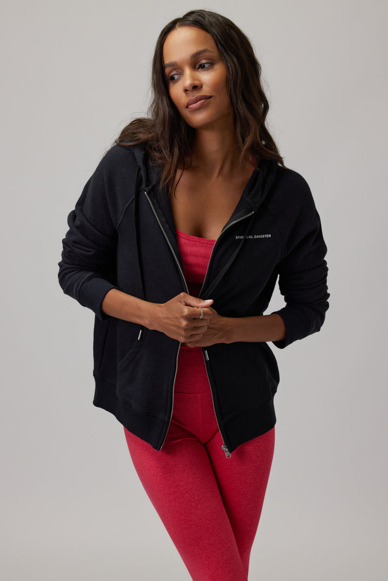 Raglan Zip Up Hoodie