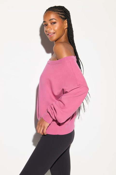 La Vida Off Shoulder Sweatshirt