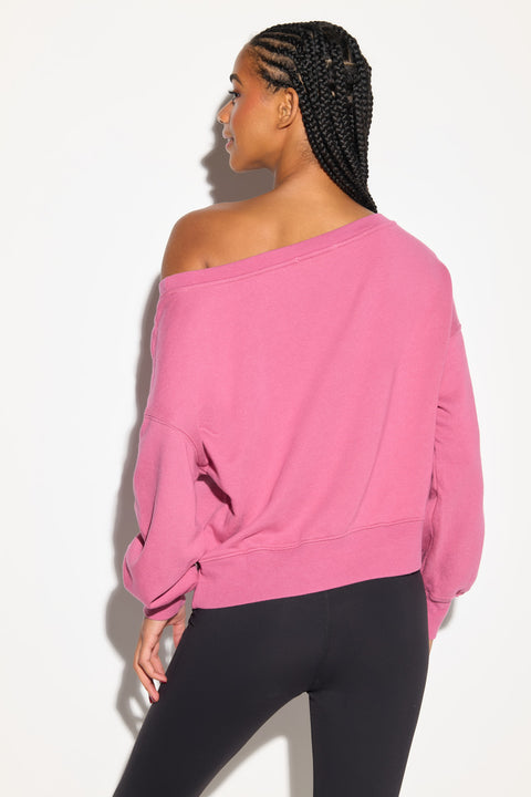 La Vida Off Shoulder Sweatshirt