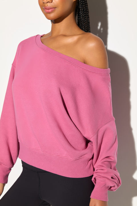 La Vida Off Shoulder Sweatshirt