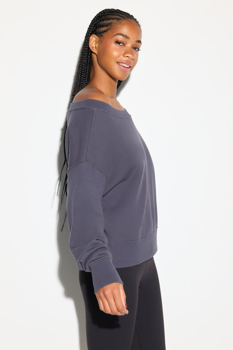 La Vida Off Shoulder Sweatshirt