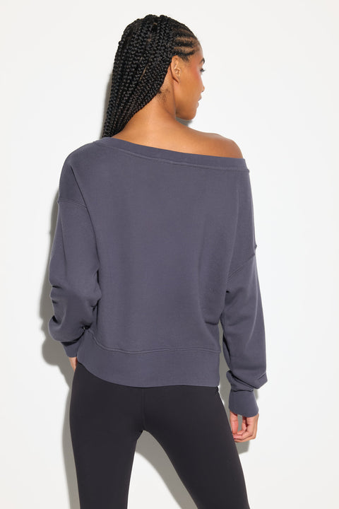 La Vida Off Shoulder Sweatshirt