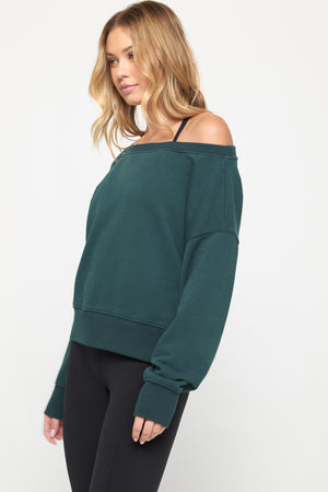 La Vida Off Shoulder Sweatshirt