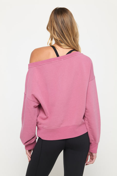 La Vida Off Shoulder Sweatshirt