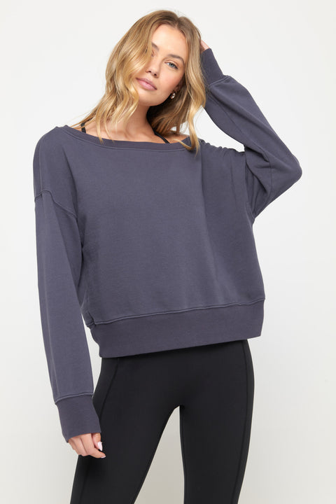 La Vida Off Shoulder Sweatshirt