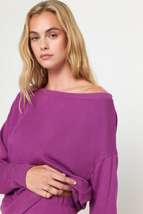 La Vida Off Shoulder Sweatshirt