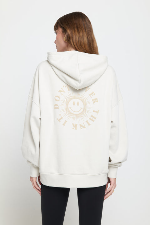 Callie Embroidered Yoga Hoodie in Navy