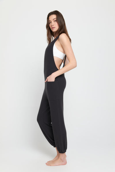 Leah mesh cheap & jersey jumpsuit