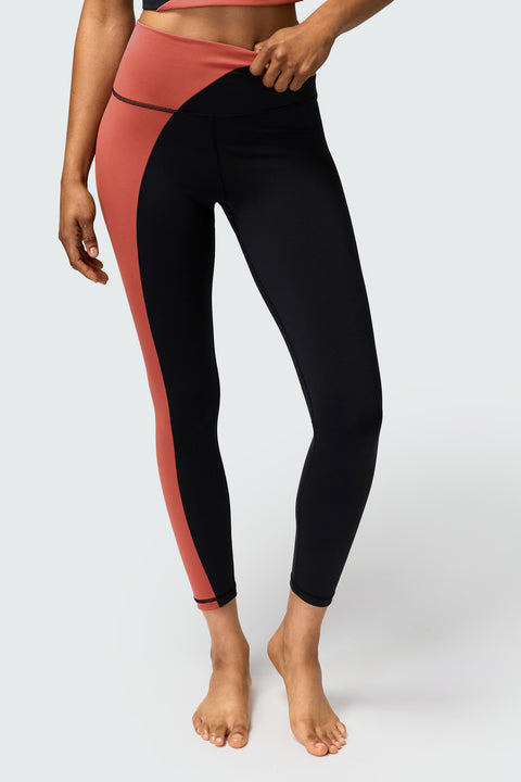 ALO Yoga, Pants & Jumpsuits, Alo Yoga Ascendant Black And Neon Colorblock  Leggings Size Medium