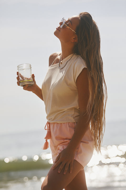 Zen Rib Asha Off The Shoulder Top
